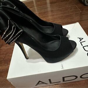 Brand new, Aldo , black satin evening shoe